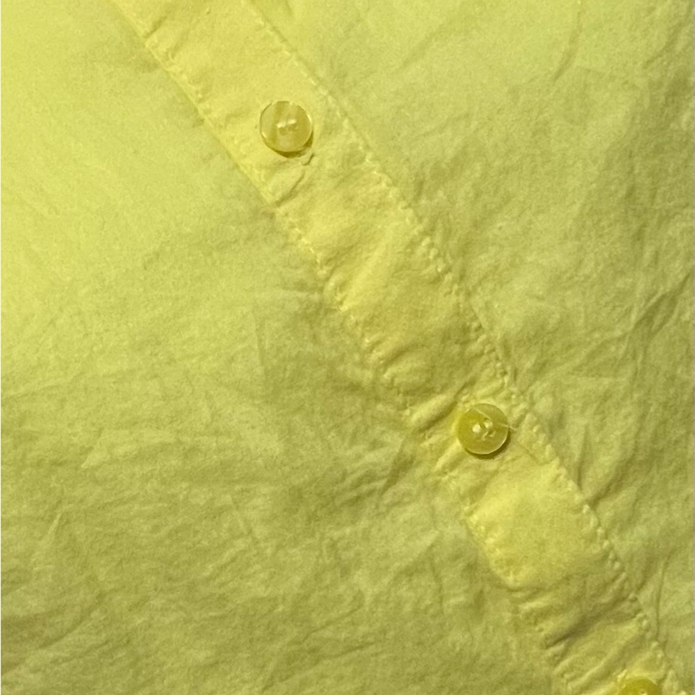 H&M Yellow Button Front Blouse 100% Cotton - Picture 6 of 9